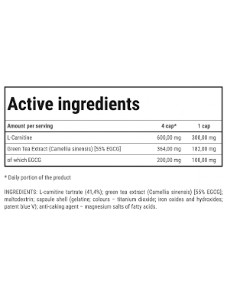 Trec Nutrition L-carnitine + Green tea (180 капс.)