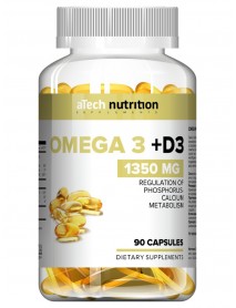 aTech Nutrition Omega-3 + D3 1350mg 90caps
